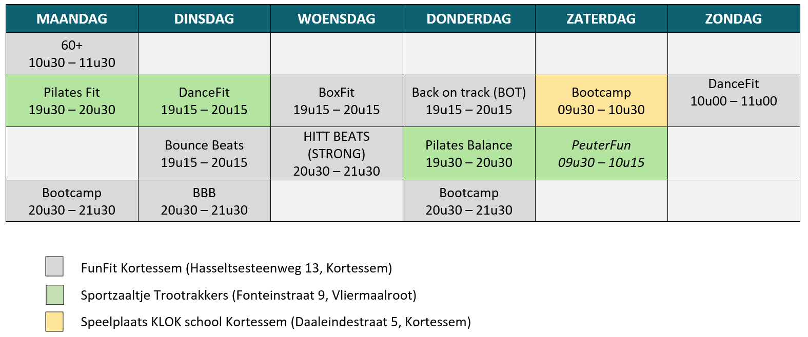 Uurrooster-groepslessen-2024-2025